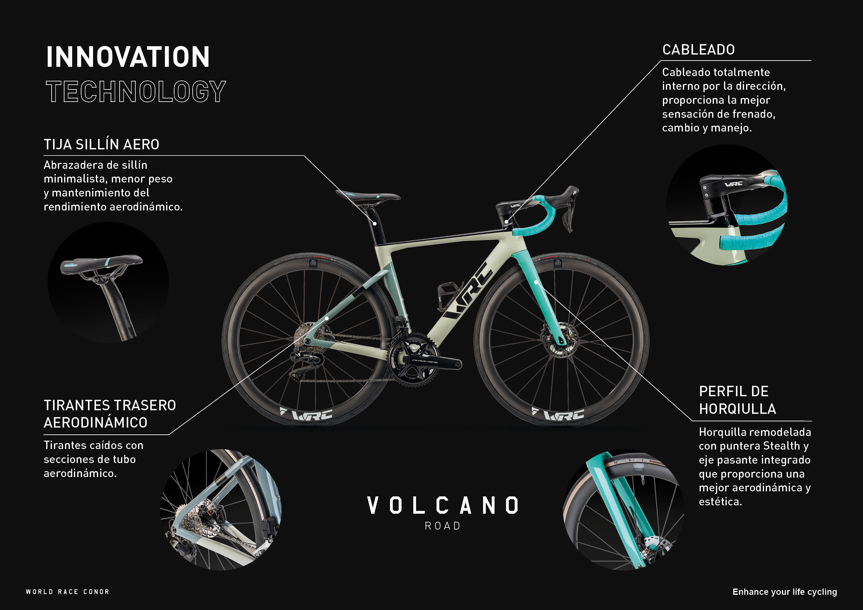 Bicicleta Conor WRC VOLCANO Rival AXS AKSIUM 2x12s AIRBICI